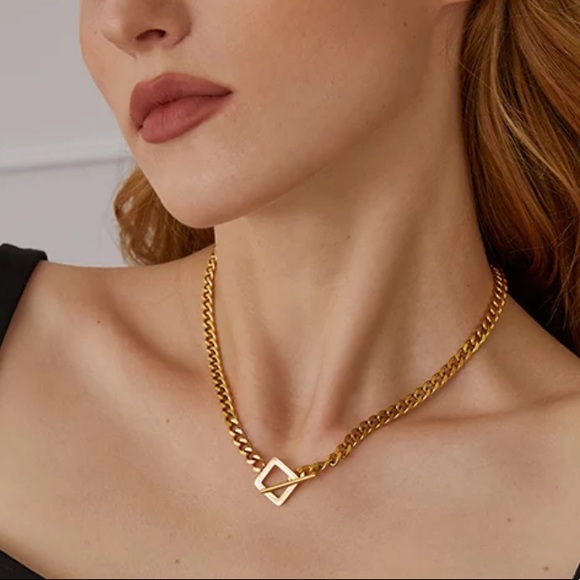 GP T-bar square toggle chain necklace - Picture 5 of 5